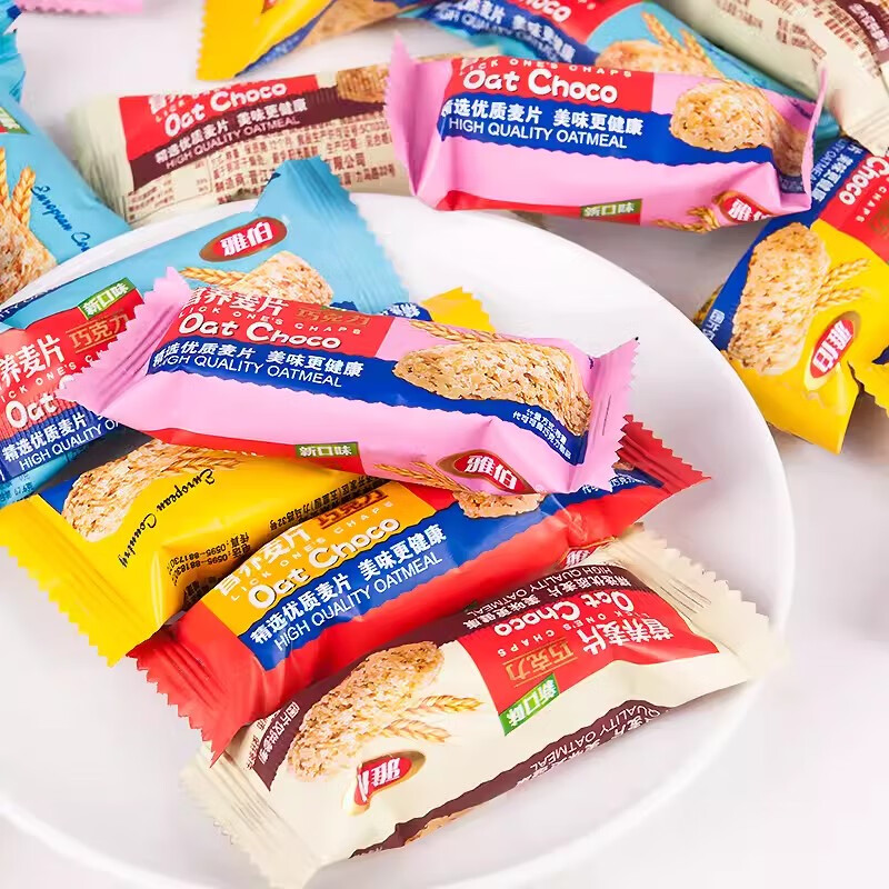 雅伯营养燕麦片巧克力 500g 约40颗 休闲零食糖果 婚庆喜糖