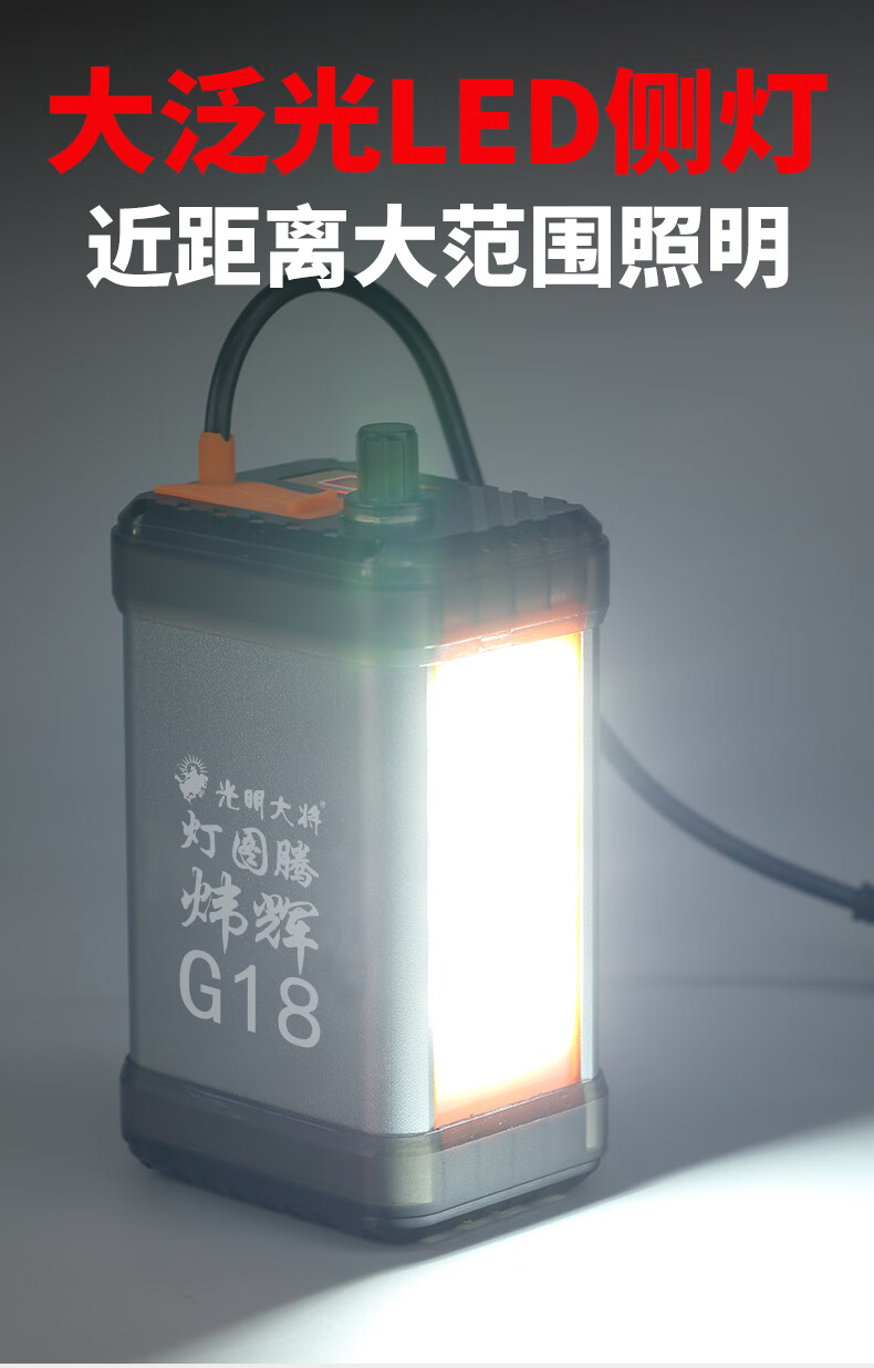 Guangmingdajiang High-Brightness Rechargeable Headlamp for Fishing, Long-Range, Long Battery Life, Outdoor Emergency Lighting G18 White 13