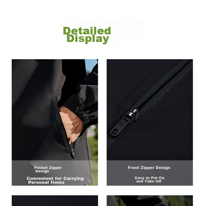 361° Men's Triple-Protection Jacket, Autumn Water-Repellent Sportswear, Casual Commuter Hooded Windbreaker, Outdoor Jacket 14
