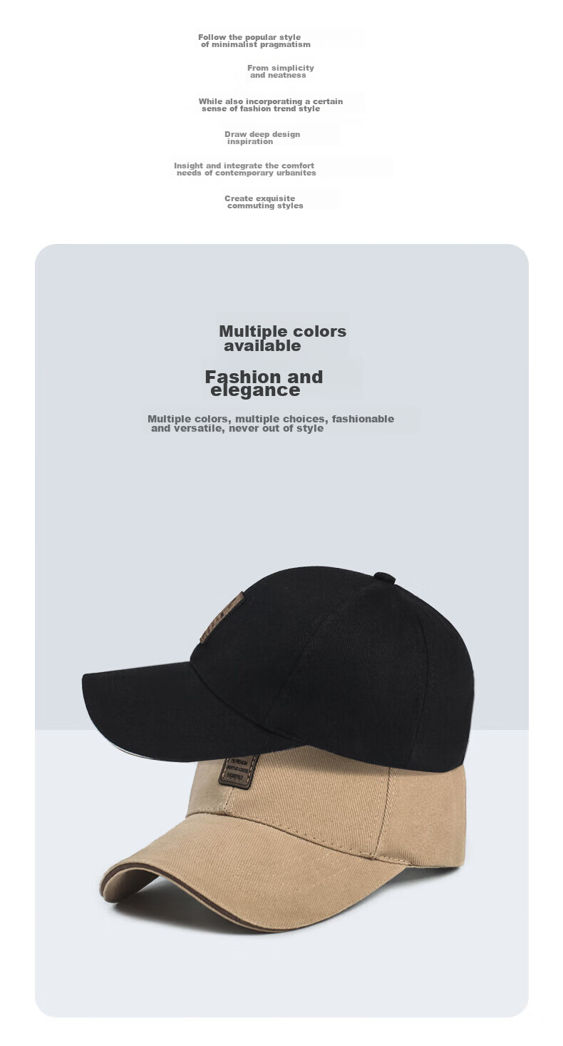 Huili Baseball Cap, Unisex Visor Hat, All-Season Hat, Sports Fishing Sun Hat, Long Brim (White) 4