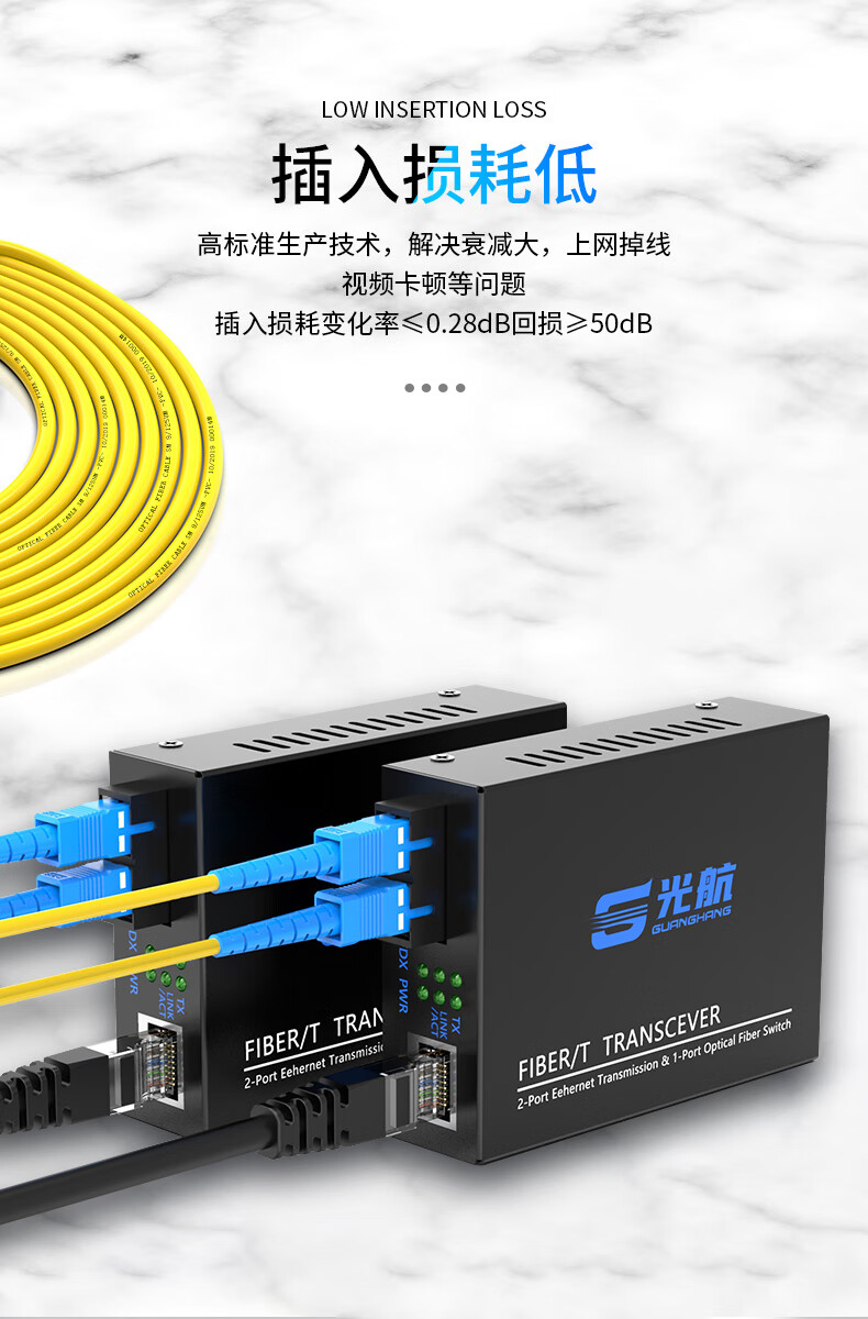 Guanghang Telecom-Grade Fiber Optic Patch Cable LC-LC Single-Mode Dual-Core 3-Meter Indoor Fiber Optic Cable, Low Smoke Zero Halogen Environmentally Friendly Outer Sheath, Transceiver Pigtail GH-LL03 4