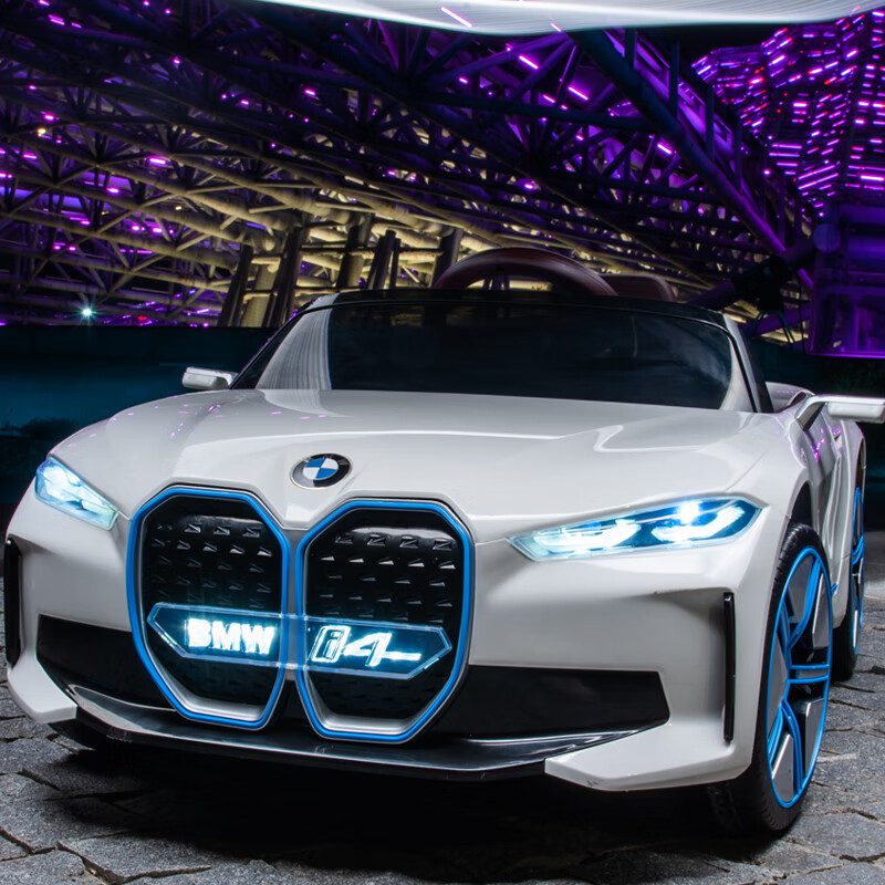 BeRica Authorized BMW Electric Ride-On Car for Infants And Children, Remote Control Four-Wheel Vehicle, Baby Toy, Ride-On Toy for Boys And Girls, Gift, White