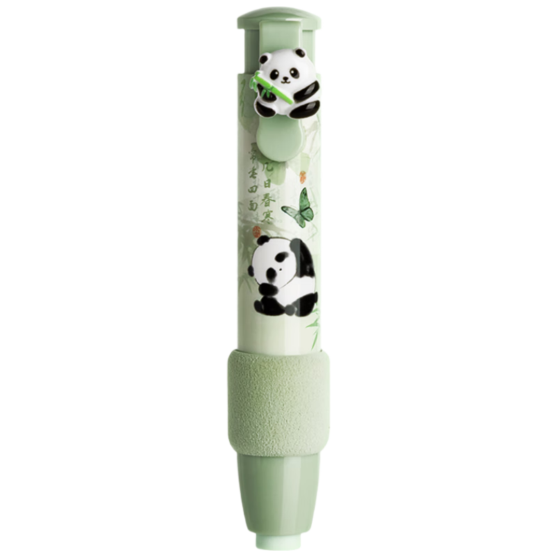 Kabaxiong Push-Button Eraser for Elementary School Students, Essential for Exams, Leaves No Residue And Keeps Hands Clean, Cartoon Soft Grip Handle, Ma Patter