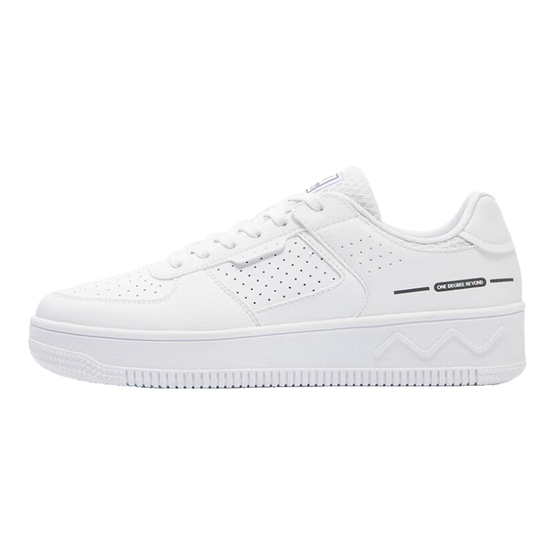 361° Men's Sports Shoes, Air Force One Retro Thick-Soled Heightening White Sneakers, Casual Versatile Skateboard Shoes, 672426611-1
