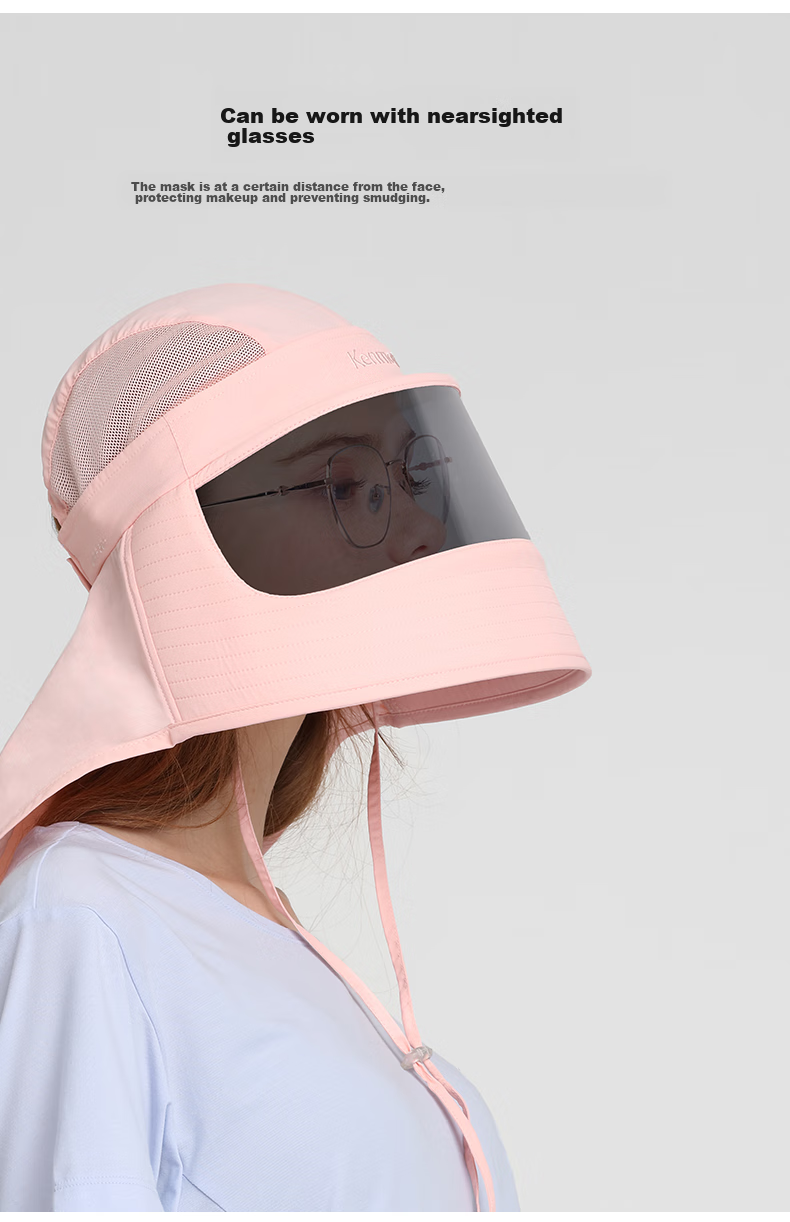 Kenmont Spring And Summer Full Face Sun Protection Mask for Women, UV-Resistant Neck Guard, Sun Visor, Outdoor Protective Hat Km-3774 10