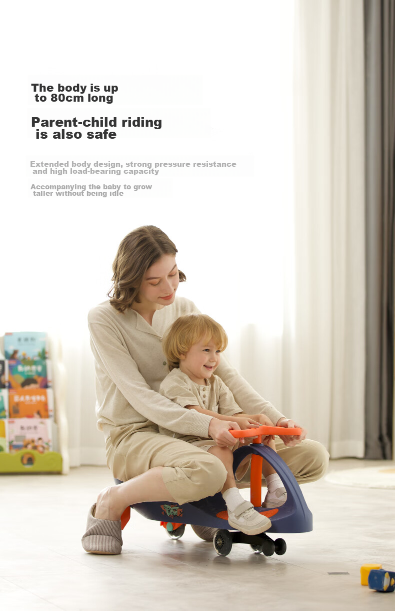 Babycare Children's Twist Car Toy for Ages 1-3 Anti-Rollover Ride-On Car Baby Swing Car Baby Gift Xindebai 3