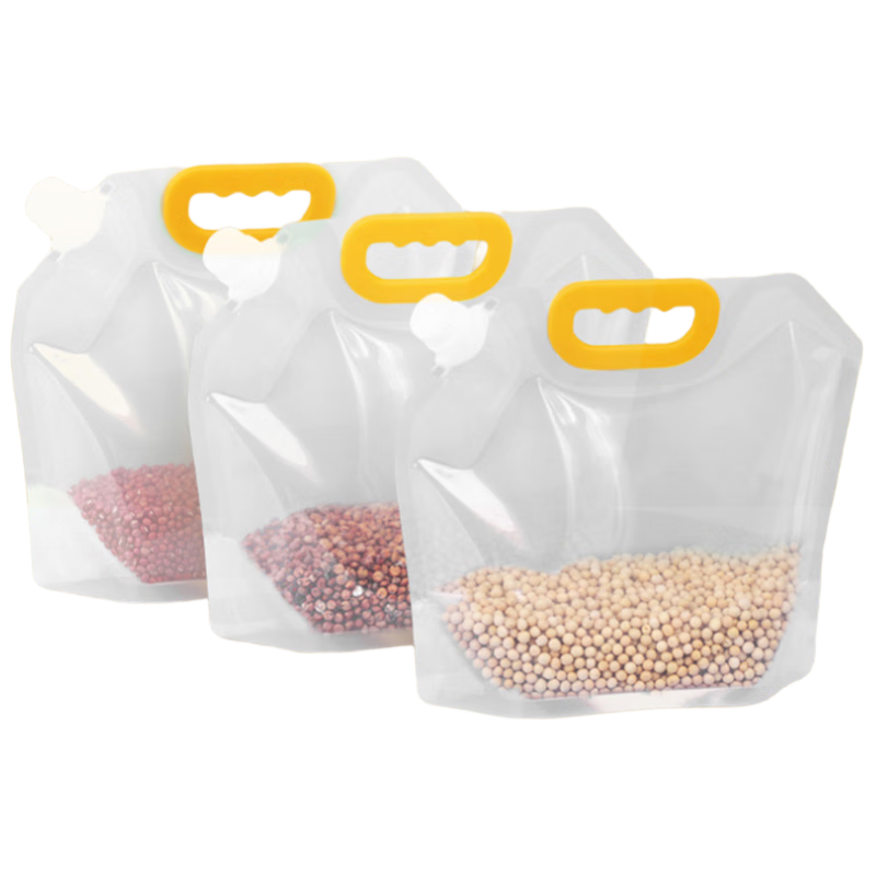 Edo Grain Storage Bags, Food-Grade Sealed Moisture-Proof Rice Bags for Grains And Beans [3 Jin (1.5 Kg) Pack of 5]