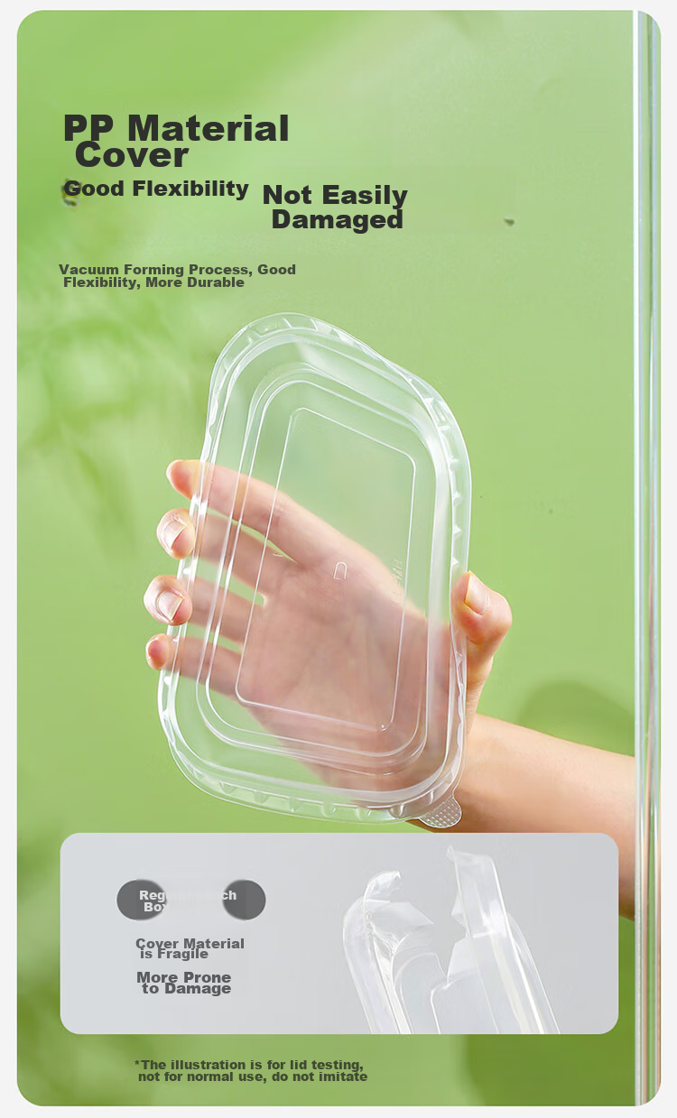 MARYYA Disposable Square Food Containers 1000ml*20 Sets, Food-Grade Picnic Takeout Fruit Kraft Paper Packaging Boxes with Lids 10