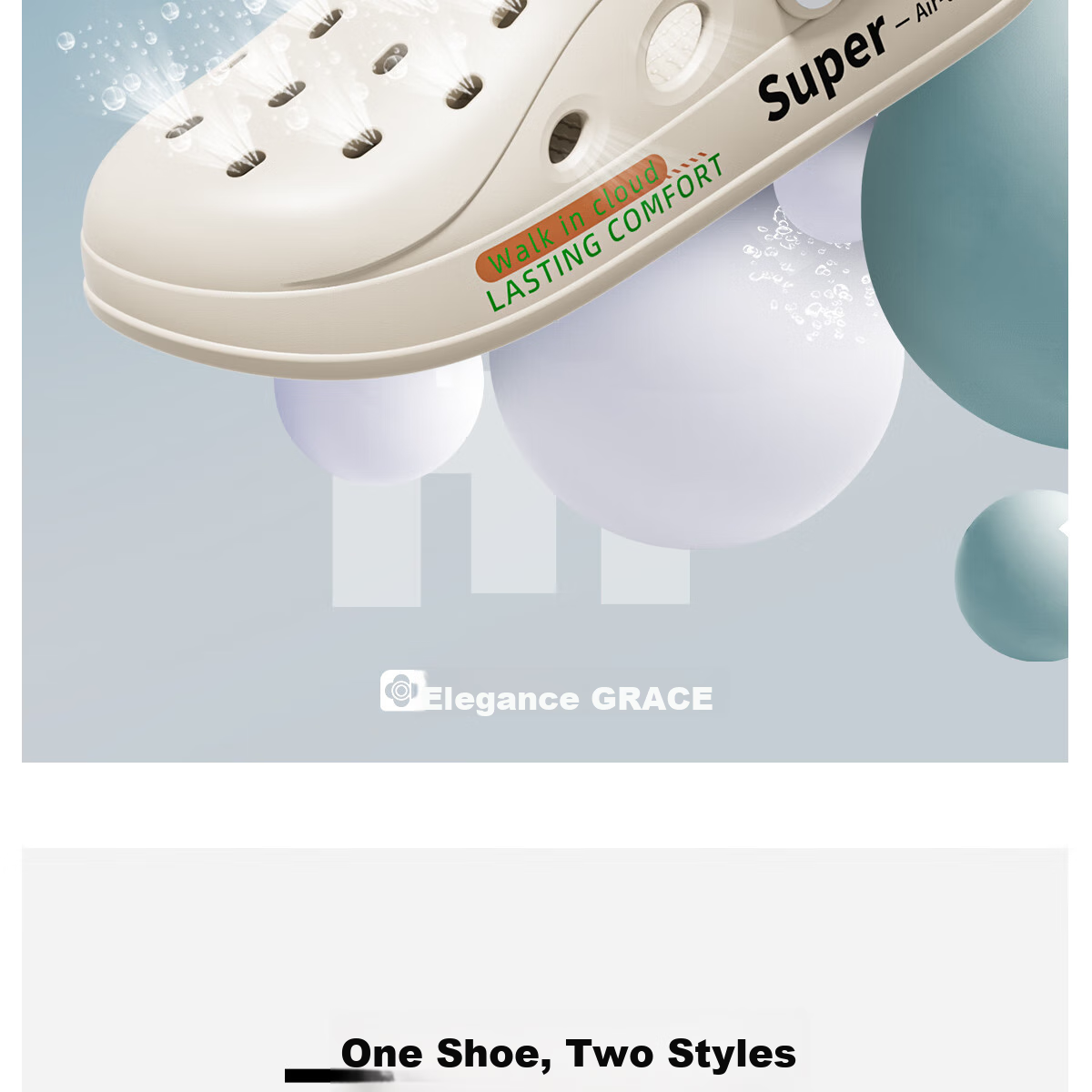 Grace Men's Perforated Shoes, Summer Outdoor Driving Sandals, Beach Shoes, EVA Odor-Resistant, Outdoor Wear, Non-Slip Surgical Room Slippers for Me 7