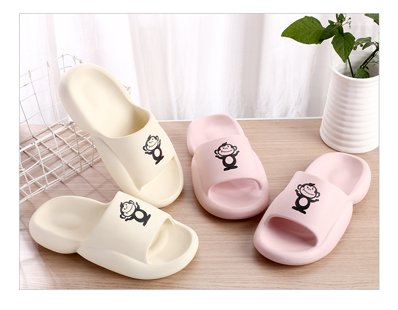 BAIHOU Summer Cute Unisex Slippers, Comfortable Thick-Soled Indoor Sandals for Home Use, 003 Light Purple Pink, Size 36-37 15