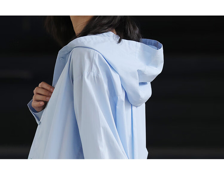 Dme Casual Hooded Side Slit Long Sleeve Shirt for Women, Light Brown, L 16
