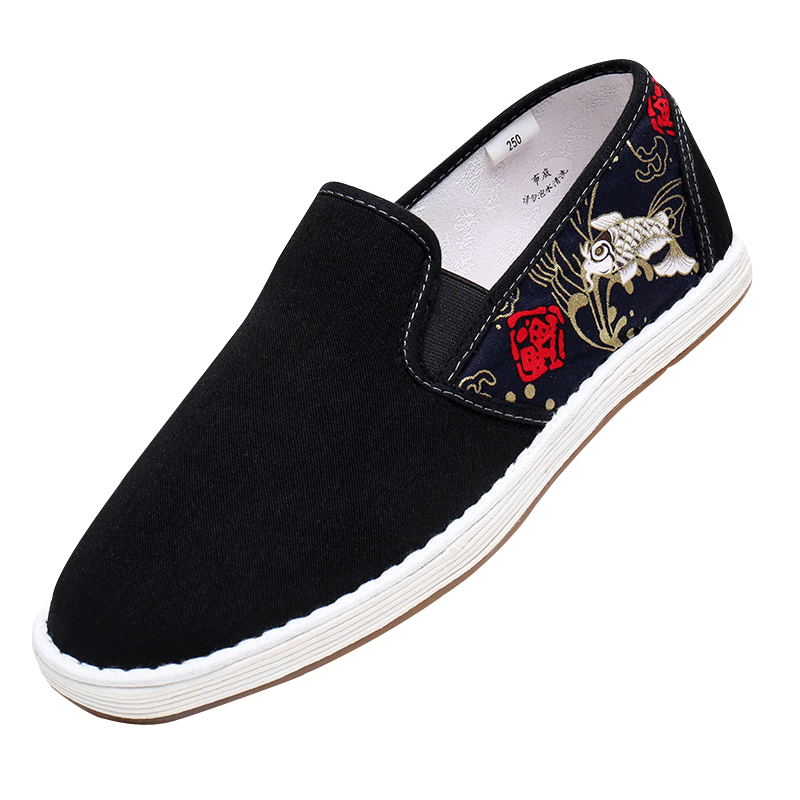 YUZHAOLIN Old Beijing Cloth Shoes Traditional Layered Casual Printed Slip-On Flat Men's Shoes Y1S-1005 Size 41