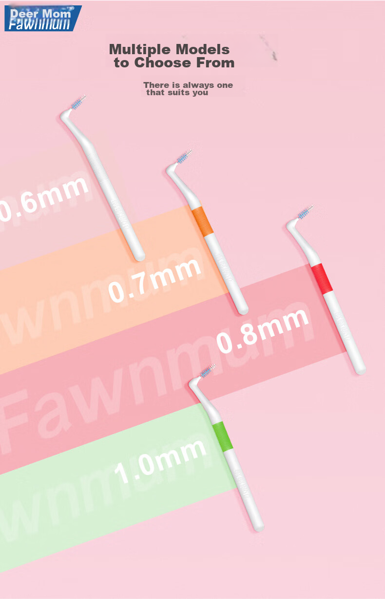 FAWNMUM Ultra-Fine Interdental Brush, Imported Ssss*30 Pack, L-Shaped Interdental Brush for Deep Cleaning 3