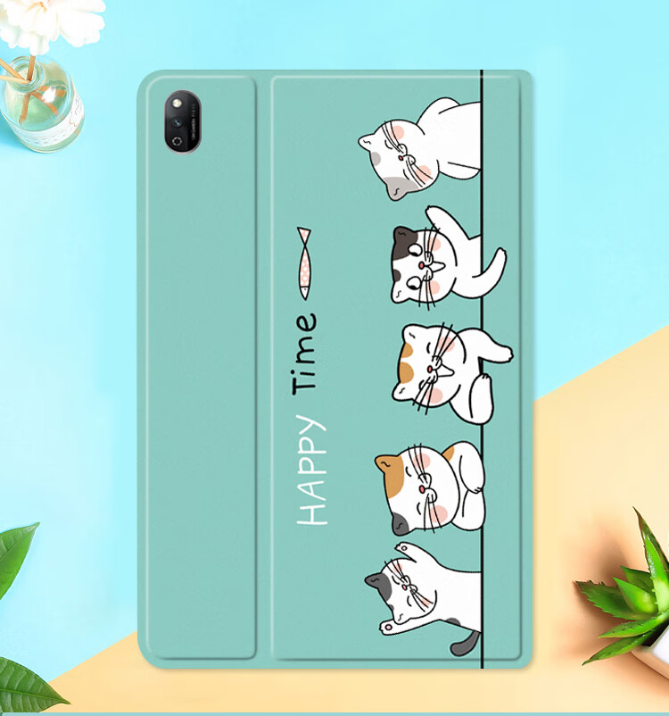 Jiangming Compatible with Honor Tablet Case V7, 10.4-Inch 2021 Model Tablet Silicone Soft Shell, Smart Sleep Thin Shockproof Cute Painted Patter 11