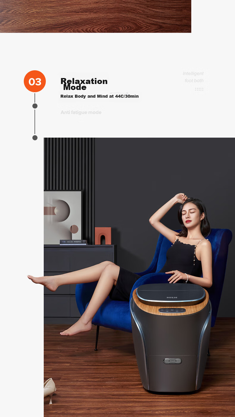 HITH Xingman Foot Soaking Bucket with Massage, Calf Heating, Hot Air Drying, Fully Automatic Temperature Control, Detachable High-Depth Foot Bath Basin [Mid-Autumn Festival Gift] S2 21