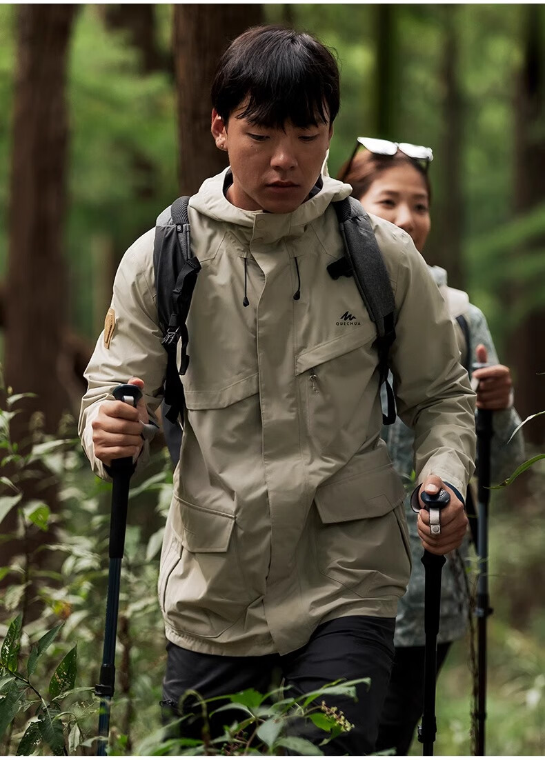DECATHLON Men's Single-Layer Jacket, Spring And Autumn Outdoor Hiking Wear, NH500 Windproof And Waterproof Jacket, 5123918 19