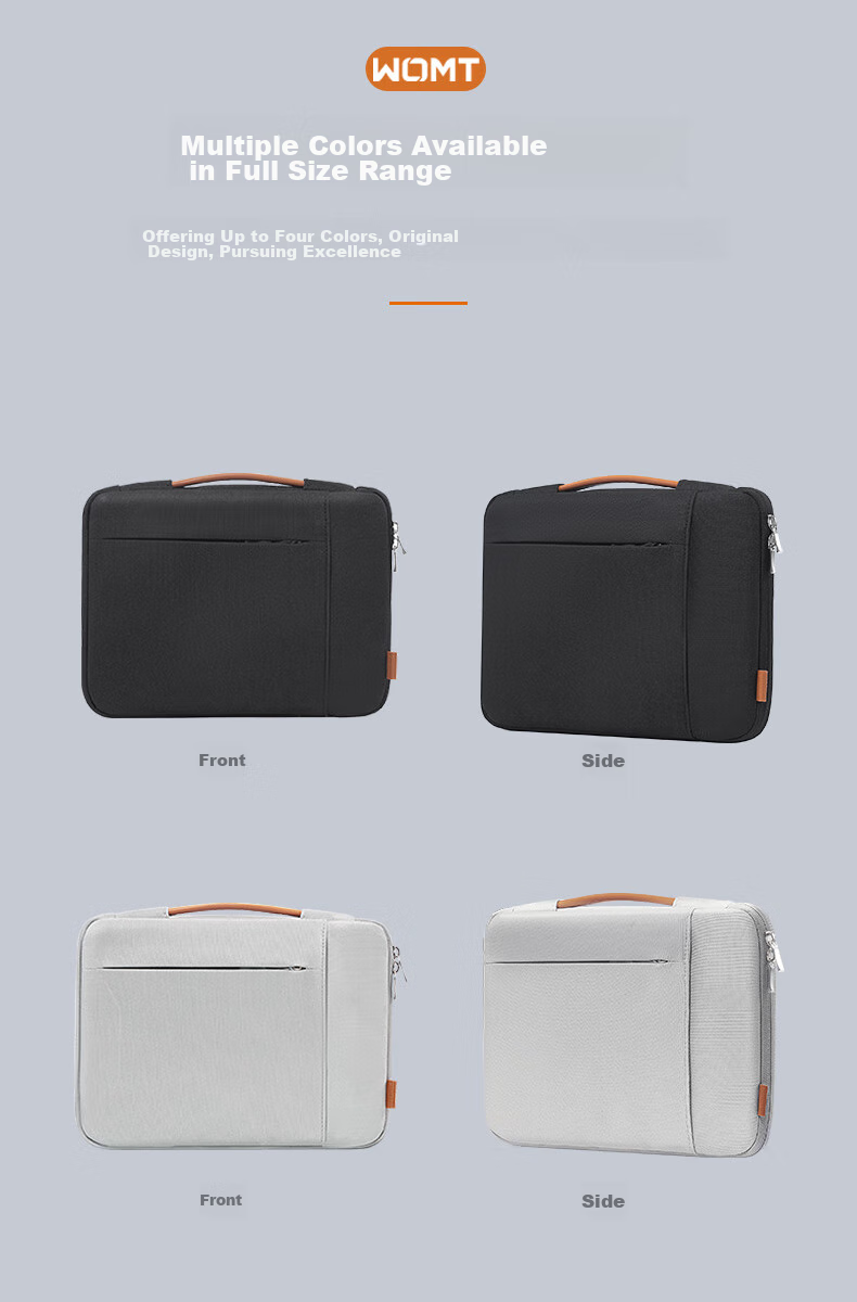 WOMT Laptop Sleeve Inner Bag for 13/14 Inch, Compatible with Apple MacBook Air/Pro, Huawei Matebook 14s, Lenovo, Xiaomi, Microsoft Protective Case Handbag 12