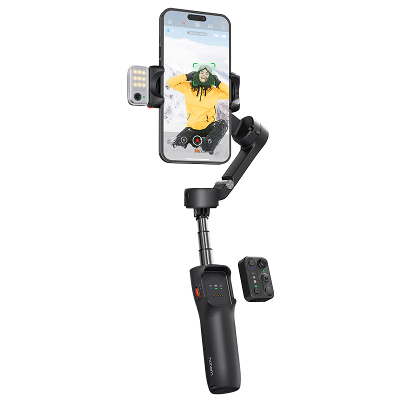 Hohem V3 Smartphone Gimbal Stabilizer, Handheld Gimbal Anti-Shake Bracket, AI Tracking Live Streaming Short Video Vlog Selfie Stick Gadget
