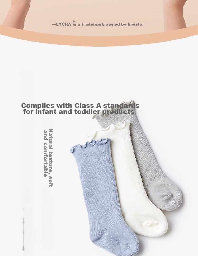 Niduoxiong Baby Socks, Spring And Summer Mesh Cotton Socks, Children's Socks, Thin Summer Style, Over-Knee Socks for Infants, 6-12 Months 3