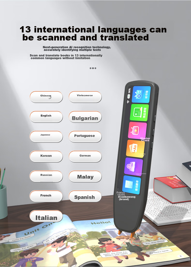 Xiaobawang SD04 Dictionary Pen English Translation Reading Pen for Primary, Middle And High School Synchronized Reading Device Compatible with Nationwide Textbooks Portable Learning Machine SD04+128G 4