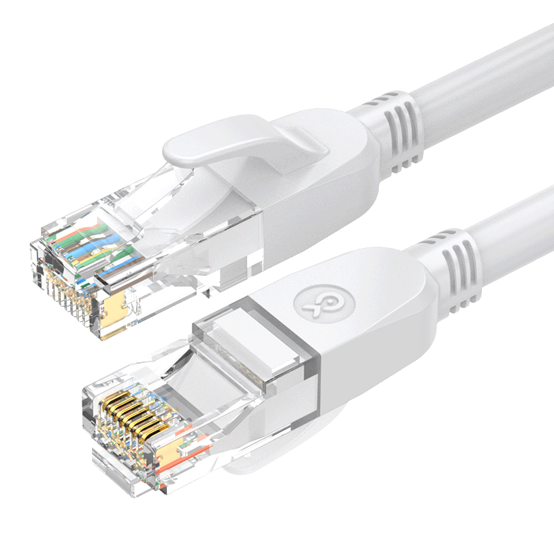 BIAZE CAT6 Ethernet Cable, 10 Meters White, Gigabit High-Speed Broadband Cable, CAT6 Network Engineering Home Use Thickened Computer Monitoring Patch Cord, 8-Core Twisted Pair Finished with Connectors, WX8
