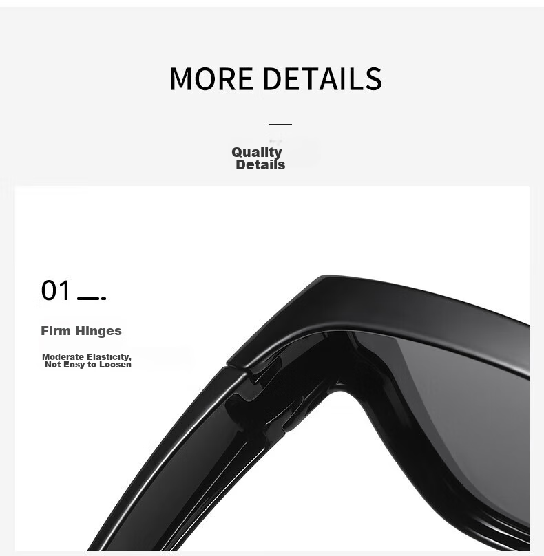 Boshide Sunglasses, Clip-On Sunglasses, Clip-On Sunglasses for Nearsighted Glasses, Polarized Sunglasses for Driving And Nearsightedness, Bright Black Color 9
