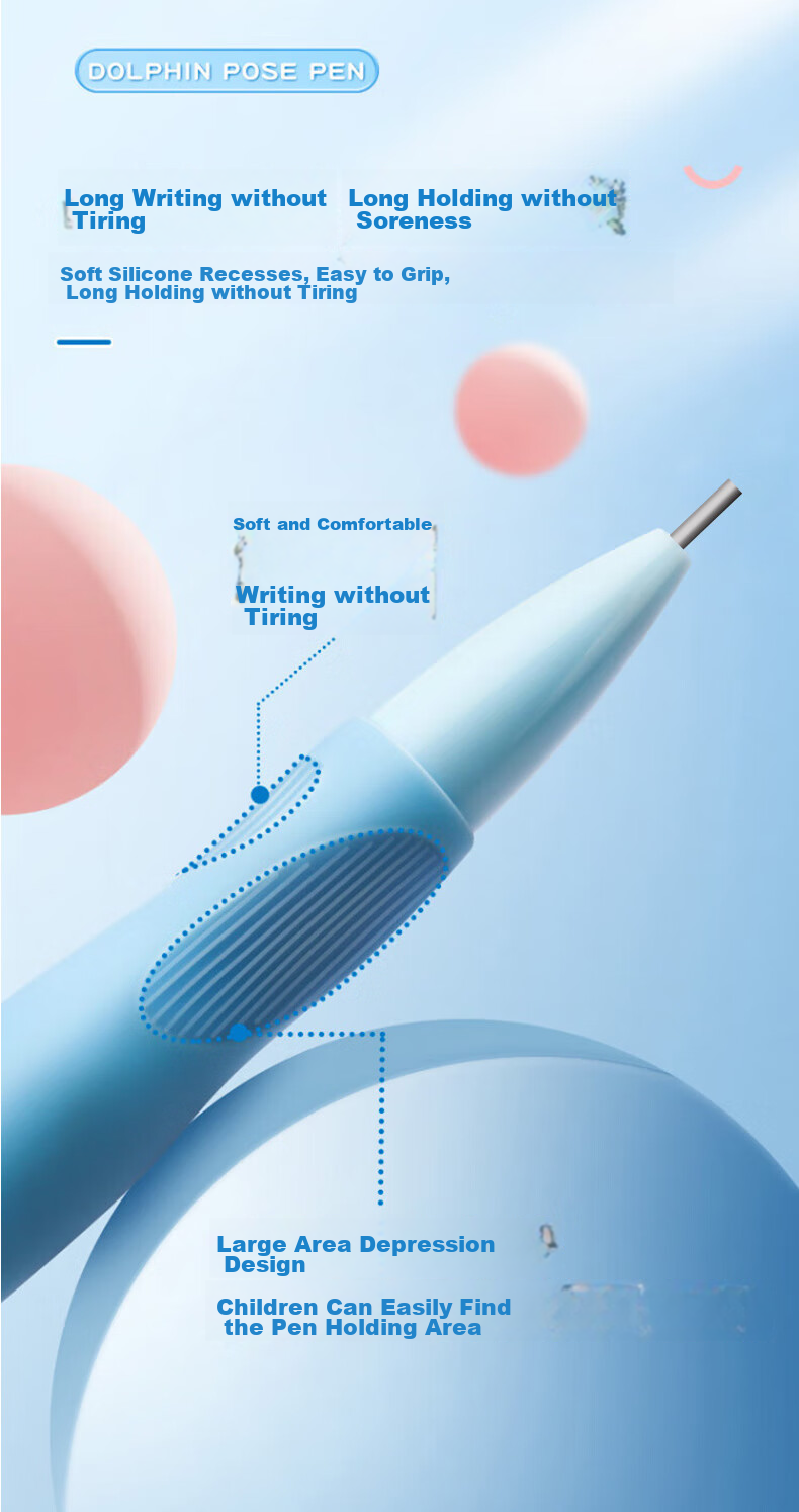 DiLe Ergonomic Pencils for Elementary School Students, 0.5mm Mechanical Pencils for First And Second Graders, Thick Barrel for Correct Grip, 4 Pencils [One Each in Four Colors] + 5 Boxes of Lead Refills, 323 4