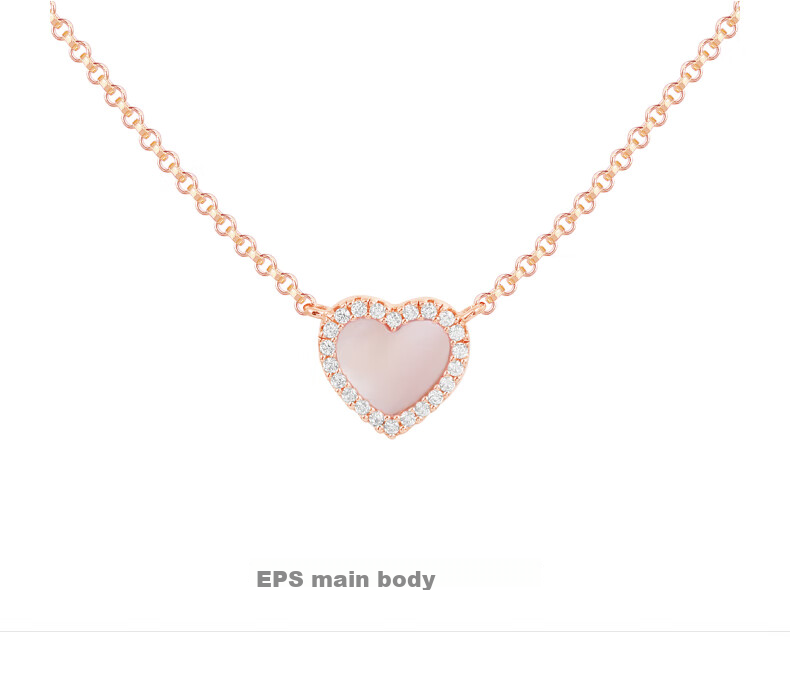 APM Monaco Pearl Mother-Of Heart Necklace Sweater Chain Women's Elegant Collarbone Chain, Gift for Girlfriend Or Wife 3