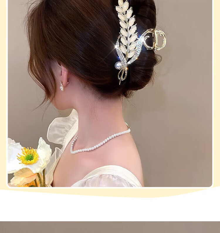 Guna Wheat Ear Hair Clip Back of Head 2026 New Shark Clip Bun Claw Clip Gift Box Birthday Present for Girlfriend Wife 21