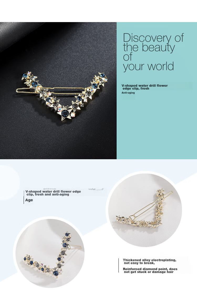 CHIMERA V-Shaped Star Hair Clip for Women, Frog Clip, Back of Head Half-Up Hair Clip, Top Clip, Women's Mid-Autumn Festival Gift 3