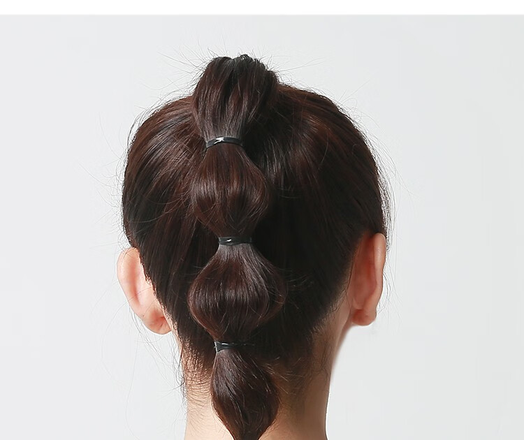 Dongyiyanxuan Disposable Hair Ties, Thickened Hair Bands, Black, 500 Pieces, Hair Elastics for Ponytails 4