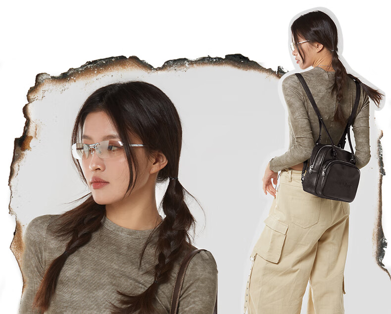 ONETIME Sweet Cool Time Dirty Backpack, Sweet Cool High-End Light Luxury Bag, Large Capacity Bag, Gift for Girlfriend, Black 1