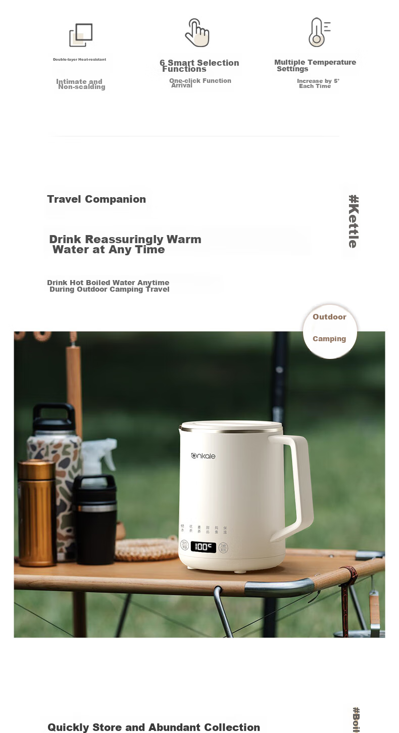 Ankale Food-Grade 316 Stainless Steel Seamless One-Piece Inner Pot Electric Kettle, Household Capacity Automatic Insulation All-In Intelligent Constant Temperature Chlorine Removal Water Boiler AJL-SH1005 2