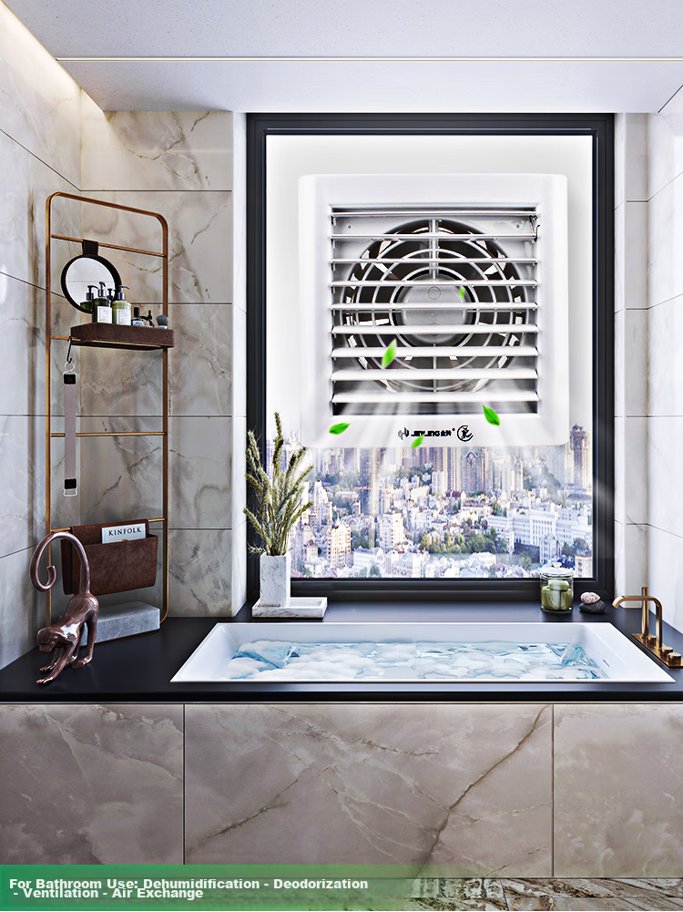 JINLING Window Exhaust Fan, Bathroom Ventilation Fan, Kitchen Exhaust Fan, Electric Louver Window-Style APC15-2 9