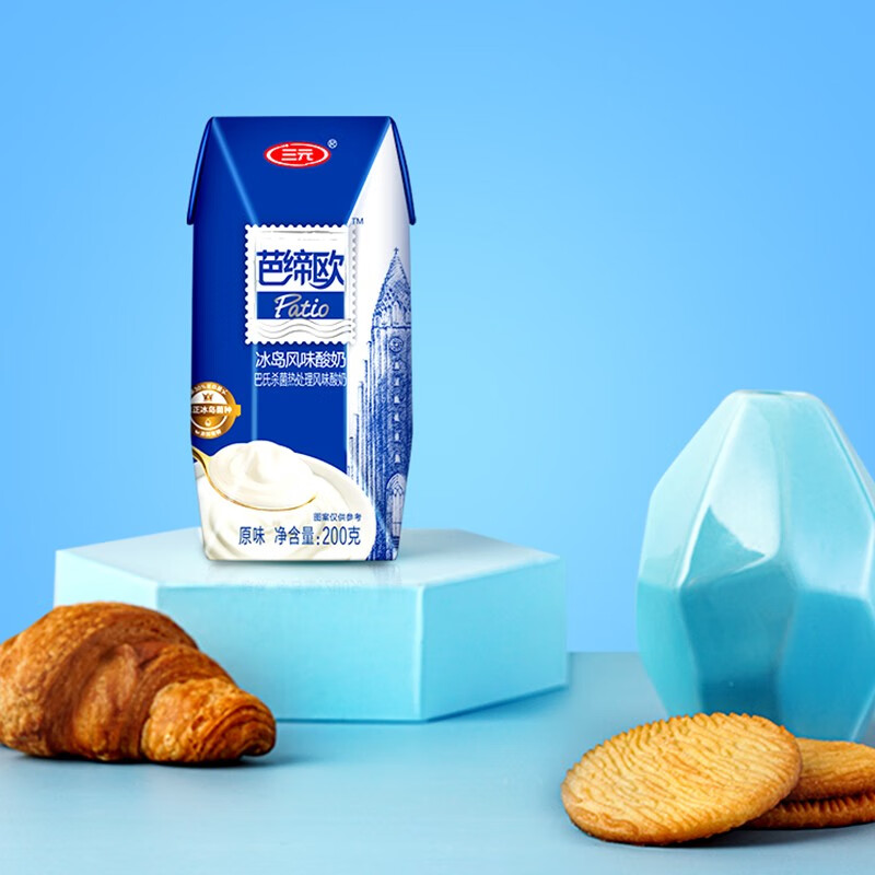三元芭缔欧冰岛风味常温酸奶整箱200g*24盒 零食下午茶 整箱送礼