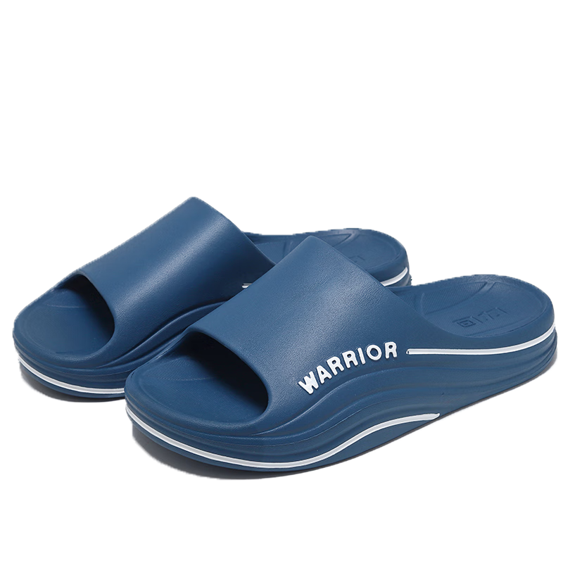 Huili Thick Non-Slip Slippers for Men And Women, Indoor And Outdoor Wear, Soft Sole Bathroom Shower Sandals HL0212 Navy Blue Size 44-45