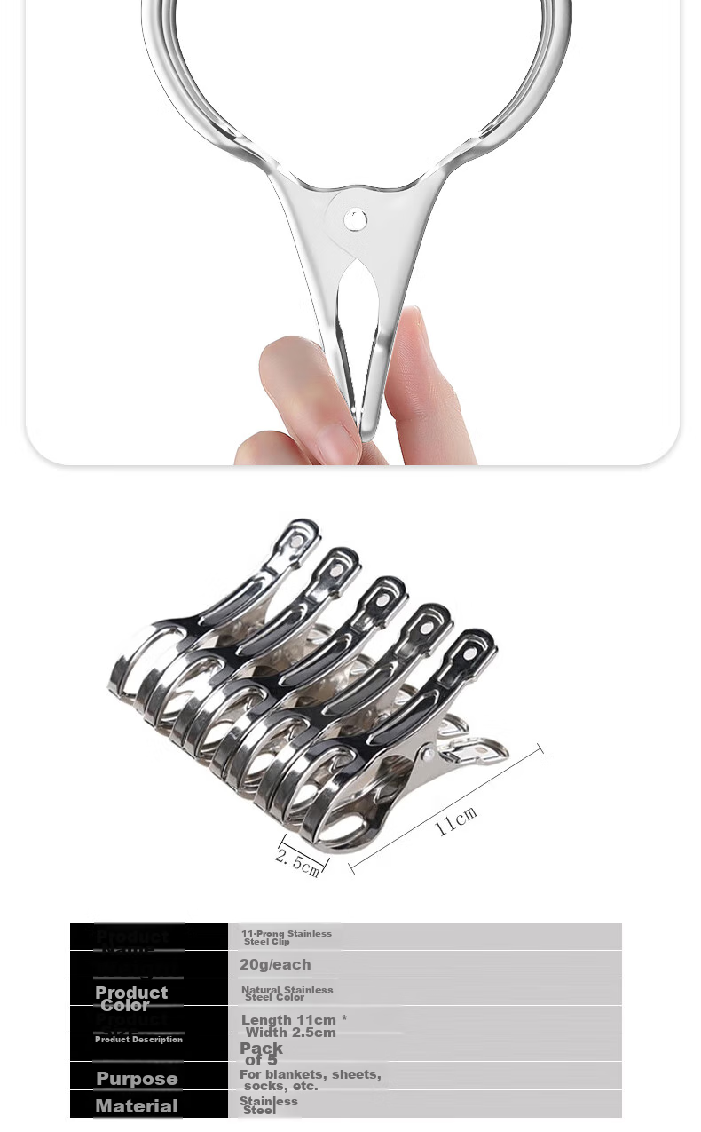 Bingyou Multi-Functional Clothes Pegs Strong Windproof Plastic-Coated Laundry Clips for Home Use Socks Holder 9