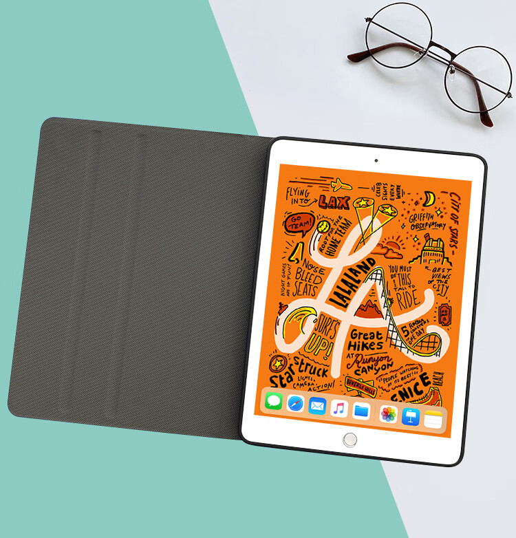 Jiangming Compatible with 7.9-Inch Apple Tablets IPad Mini 1/2/3/4/5 Protective Case Soft Shell Full Coverage Cartoon Cute Cat Design Automatic Screen Dimming Sleep Support for Binge-Watching 13