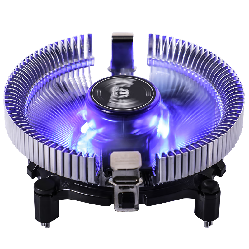 BUBALUS Q6 CPU Cooler (Compatible with Intel 1150/1156, AMD AM3, Multi-Platform, 9CM Blue Light Fan, Thermal Paste Included, Desktop Computer Air Cooler)