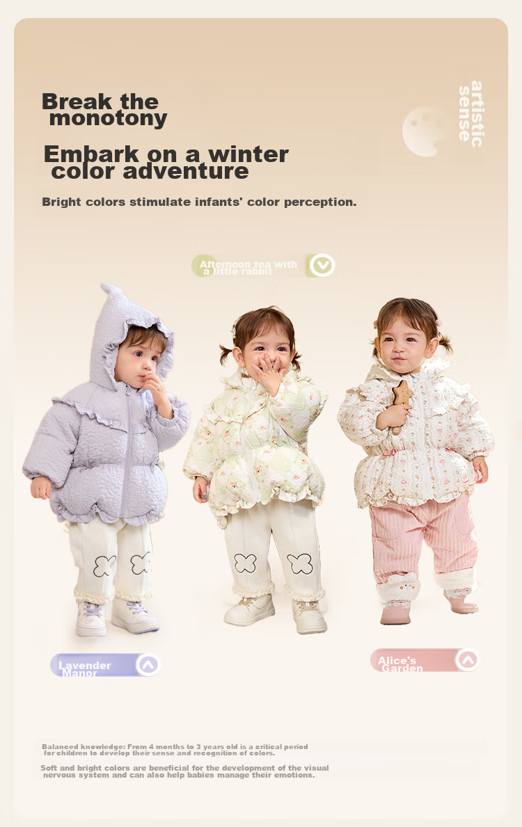 BALABALA Children's Clothing, Baby down Jacket, Girls' Winter Short Coat, Kids' Warm Outerwear, Cute Boys' 6