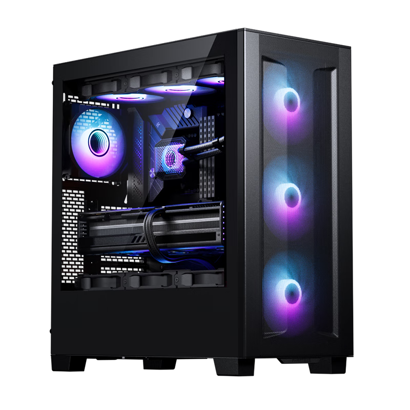 PHANTEKS XT523 Black Mid-Tower Side Panel ATX Motherboard Case for Desktop Computer (Mesh Panel/10 Fan Positions/High-Efficiency Cooling/Type-C/5060ti)