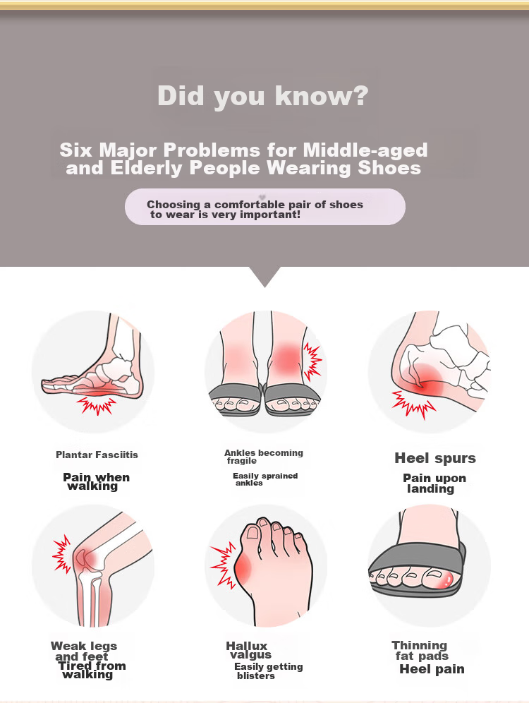 EGCHI Women's Shoes, Middle-Aged And Elderly Mom Shoes, Ladies Leather Shoes, Loafers, HD7518 Casual Style, Size 41 3