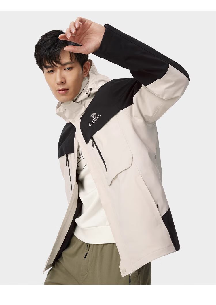 CAMEL Panda Three-Proof Windbreaker, Unisex Professional Oil-Resistant Waterproof Three-In Mountaineering Jacket A13CA6aB018 31