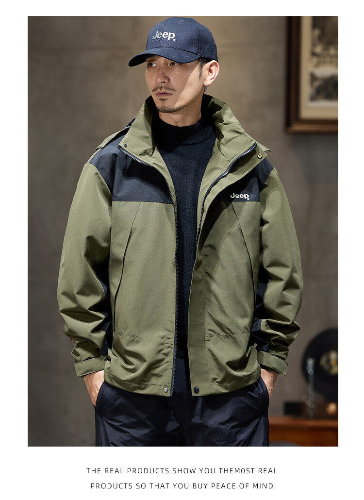 JEEP High-End Tactical Jacket for Men, 2026 Spring And Autumn New Outdoor Mountain-Style Sports Hiking Wear Workwear Jacket Men's Clothing 13