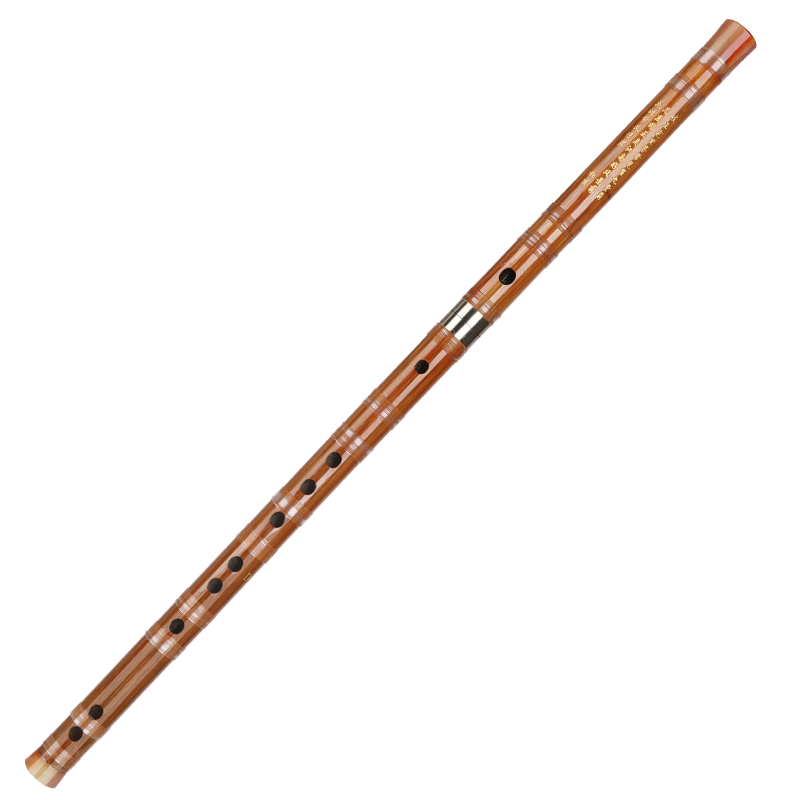Minsine Bitter Bamboo Refined Flute Bamboo Flute E Key Single Insert White Copper Professional Performance Transverse Flute Ethnic Wind Instrument D45