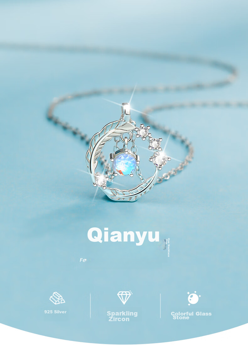 MANHE S925 Silver Necklace for Women, 2026 New Style, Luxurious High-End Collarbone Chain, Birthday Gift for Wife Or Girlfriend 1