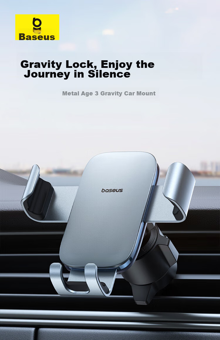 Baseus Car Phone Holder, Car Navigation Mount Air Vent Holder, Automotive Accessory Interior Decoration Accessory 3