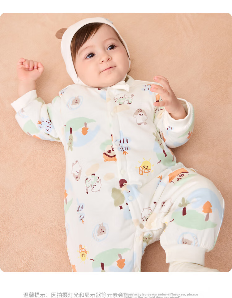 BALABALA Children's Clothing, Baby Romper, Newborn Onesie, Infant Bodysuit, Boys And Girls Winter Wear, Crawling Suit, Thickened Warm Soft Cute 18