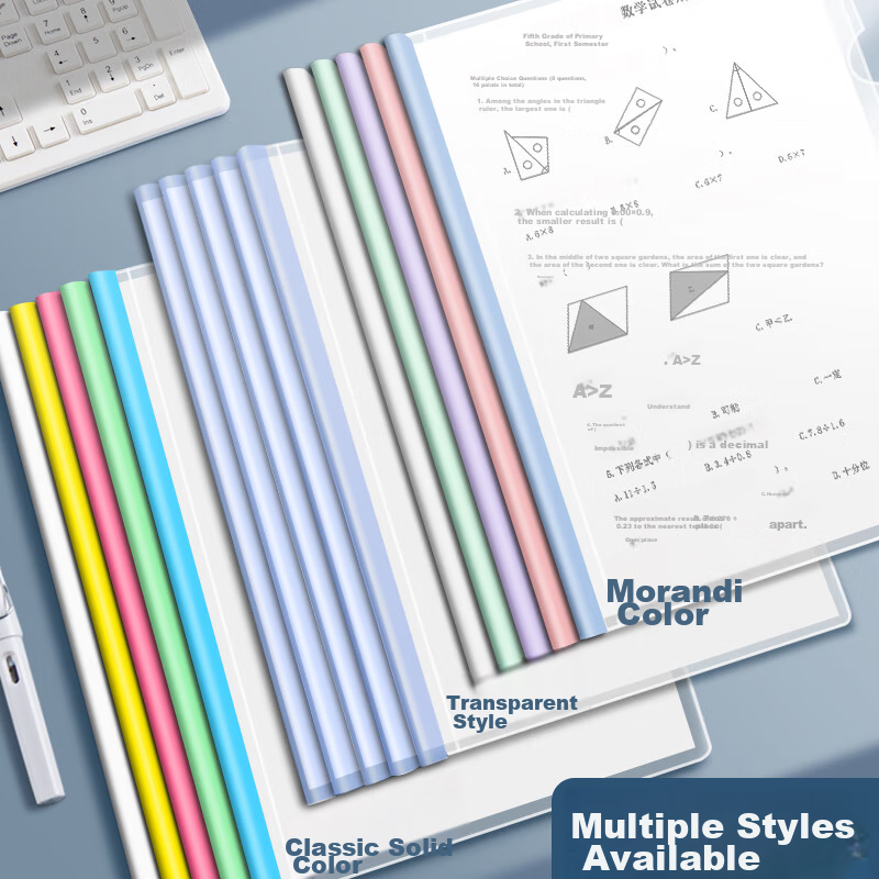 Xinshida 10-Pack A4 Lever Arch File Folders with Transparent Pull Rods, Thick Loose-Leaf Booklets for Students, Document Storage And Organization, Office Supplies 3