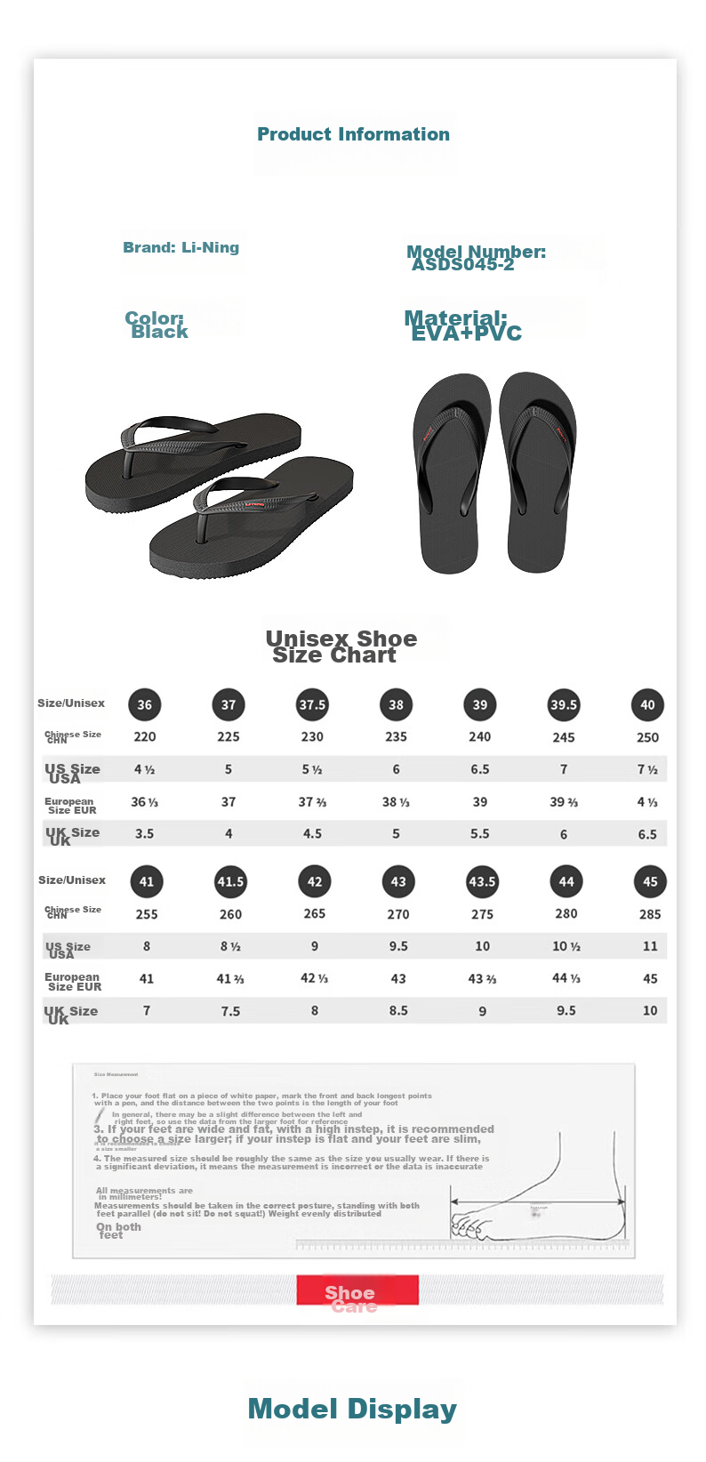 Li-Ning Slippers, Sports Sandals, Flip-Flops for Men And Women, Summer Style, Outdoor Wear, Odor-Resistant, Non-Slip, Durable, Suitable for Beach Activities 10